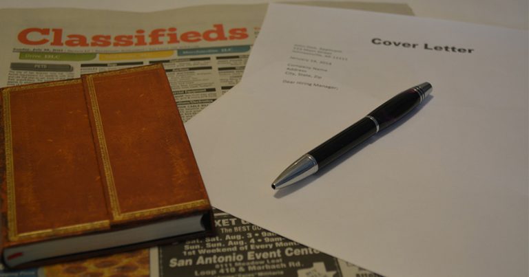 Journal, newspaper and cover letter