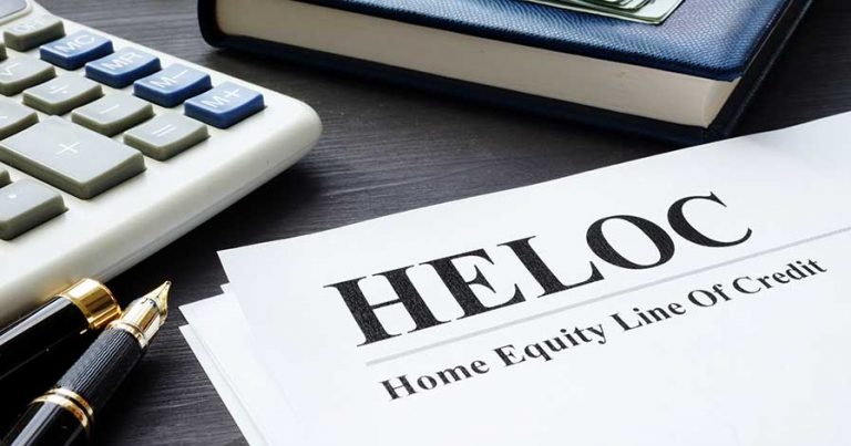 Paperwork for a HELOC