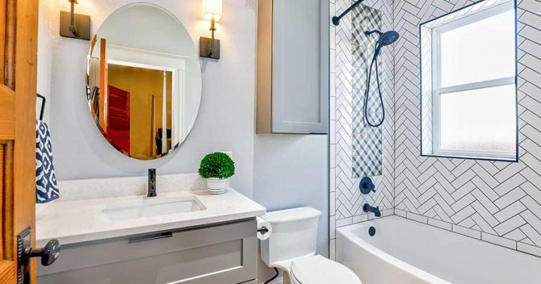 An interior view of a bathroom